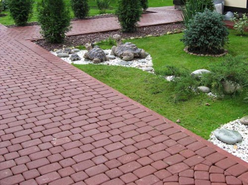 Укладка тротуарной плитки вокруг дома
